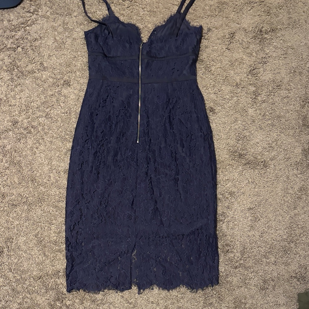 KEEPSAKE the Label Navy Lace Midi Dress - Picture 3 of 5